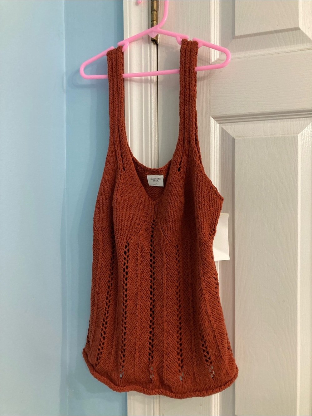 Abercrombie & Fitch Rust Knit V-Neck Tank